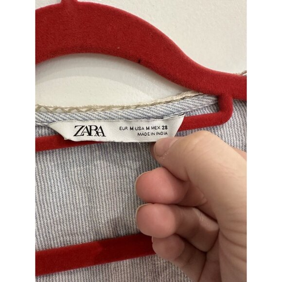 ZARA Women’s Dress Blue Cottagecore Fairy Button Flowy Prarie Size Medium - Picture 8 of 11